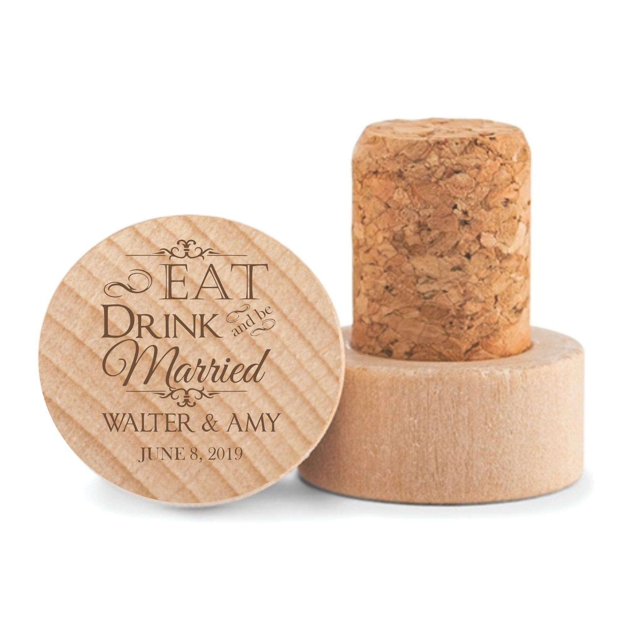Eat Drink and Be Married | Personalized Wine Stopper